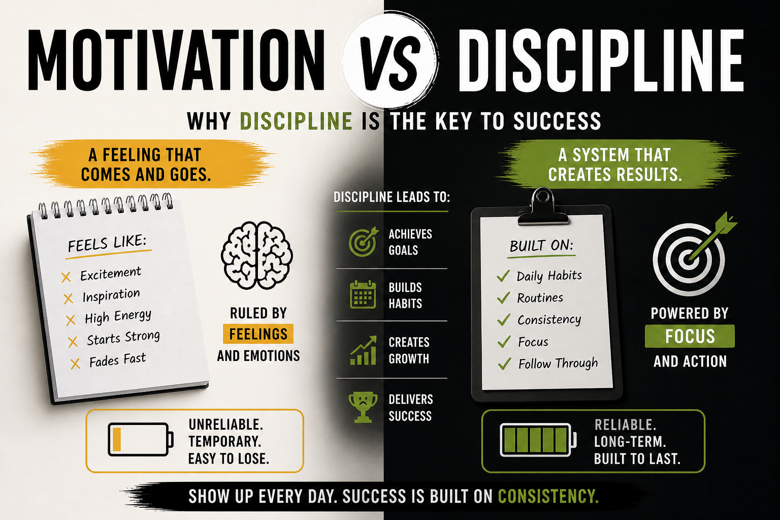 Motivation vs Discipline: The Real Secret to Success
