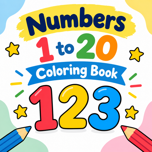 Numbers 1 to 20 Coloring Book – Fun Early Learning for Kids!