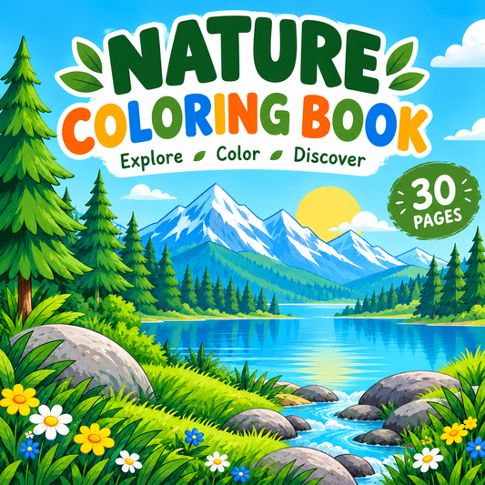 Nature Coloring Book for Kids – 30 Fun Coloring Pages