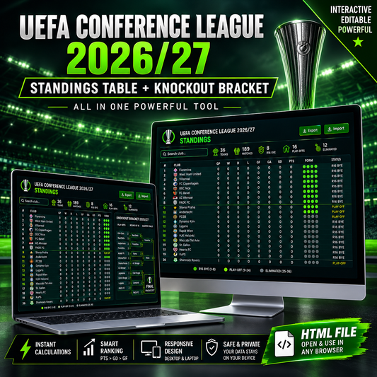 UEFA Conference League  – Interactive Standings & Knockout Bracket